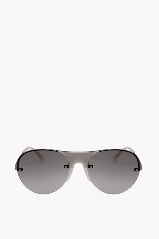 Linda Farrow Dries Van Noten Aviator Sunglasses With Slim Rods