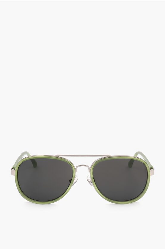 Linda Farrow Dries Van Noten Aviator Sunglasses With Slim Rods