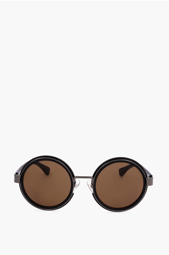 Linda Farrow Dries Van Noten Metal Detailed Round Sunglasses