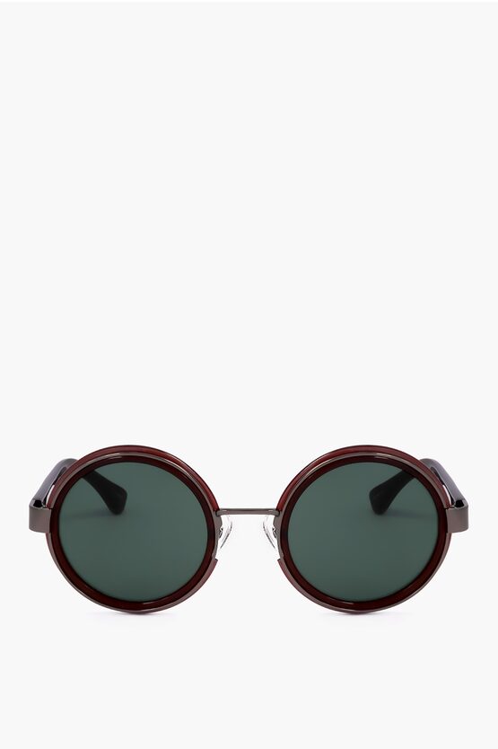 Linda Farrow Dries Van Noten Metal Detailed Round Sunglasses