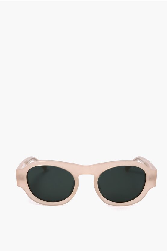 Linda Farrow Dries Van Noten Oval Sunglasses With See Through Frame