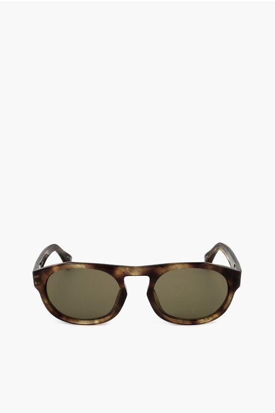 Linda Farrow Dries Van Noten Pantos Sunglasses With Animal Patterned Fram