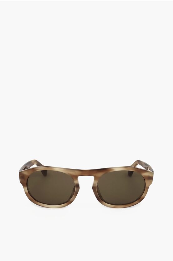Linda Farrow Dries Van Noten Pantos Sunglasses With Marble Effect Frame