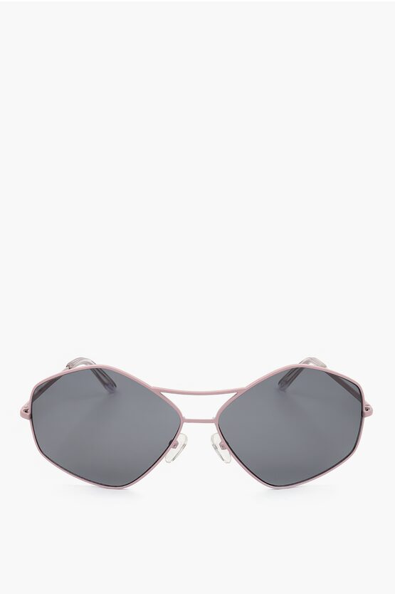 Linda Farrow Dries Van Noten Pentagonal Sunglasses With Double Bridge
