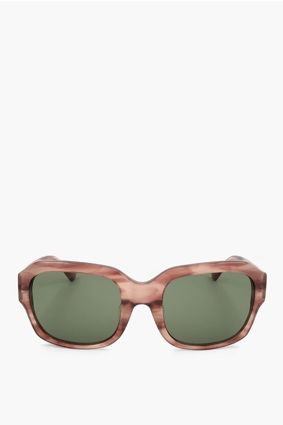 Linda Farrow Dries Van Noten Rectangular Sunglasses With Marble Effect Fr