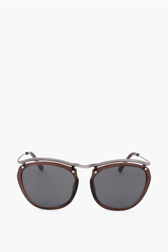 Linda Farrow Dries Van Noten Sunglasses With Metal Bridge