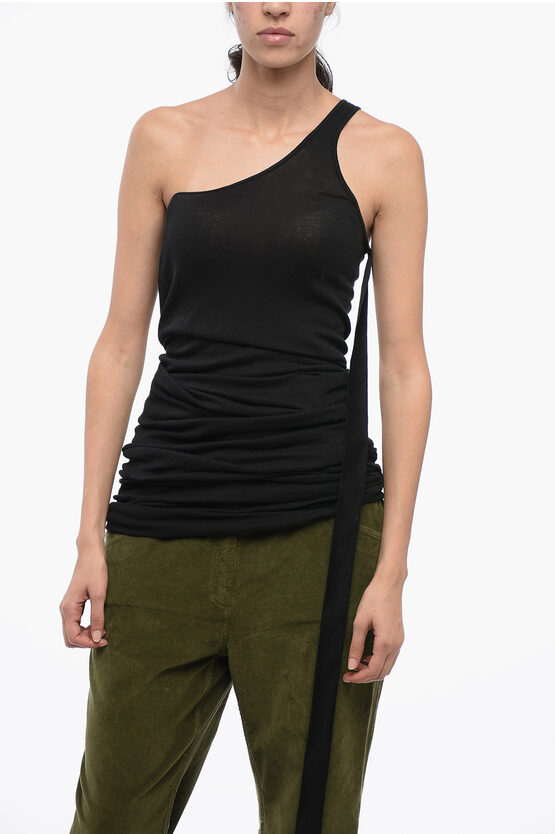 Shop Rick Owens Drkshdw Asymmetric Design Ziggy Banana Tank Top