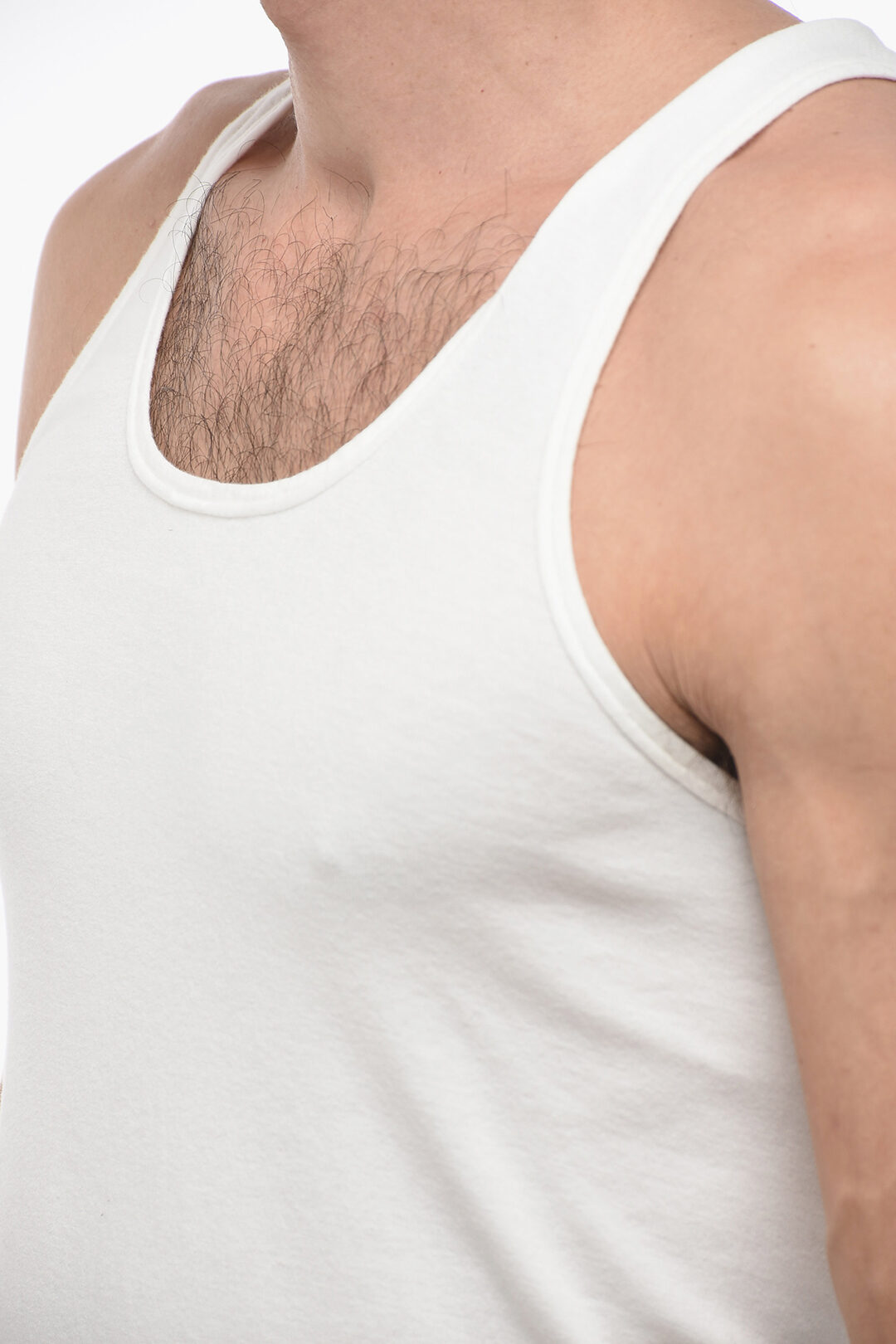 Rick Owens DRKSHDW Asymmetric Tank Top with Self-tie Detail men