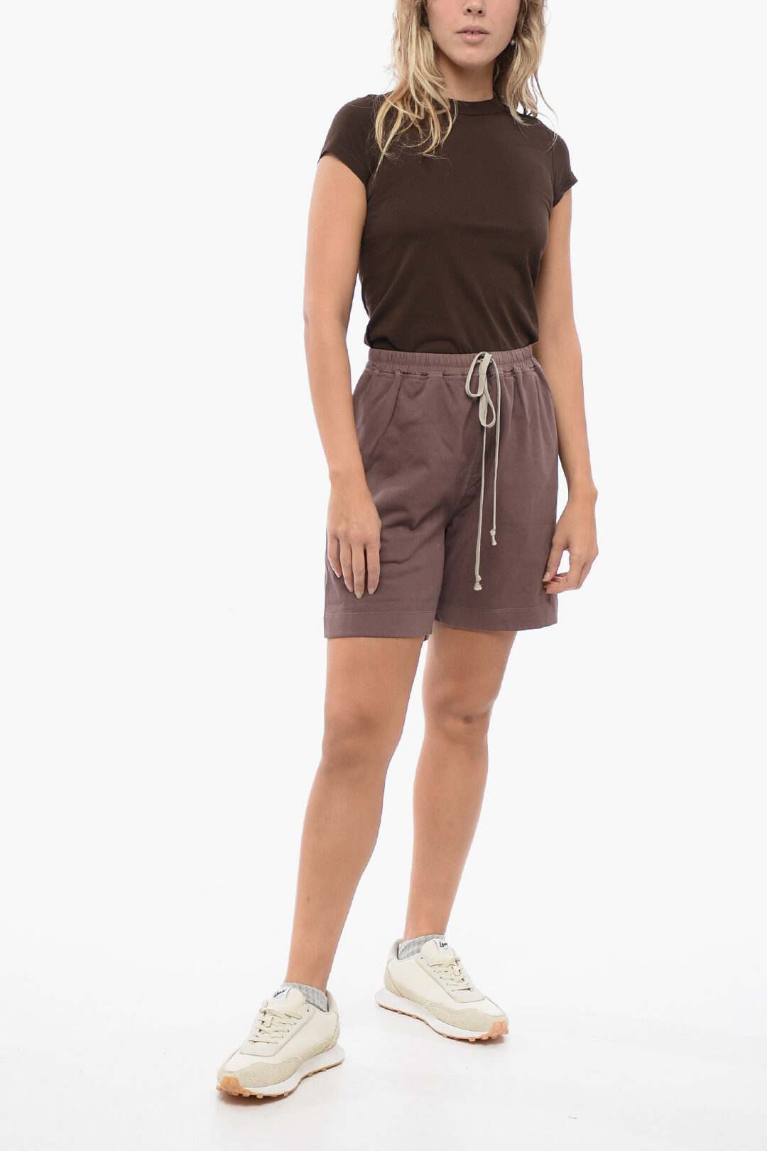 Rick Owens DRKSHDW Cotton PENTABOXERS Shorts with Drawstring women 