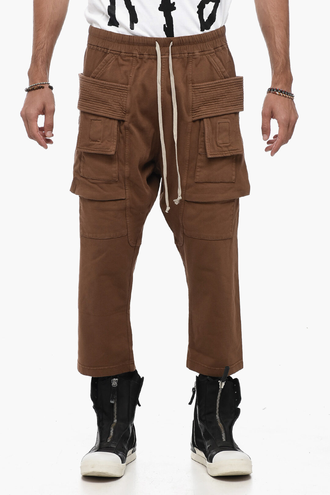 パンツ Rick Owens drawstring cropped cargo TE Rick Owens Drawstring Cropped Pants | Black | SVD USA