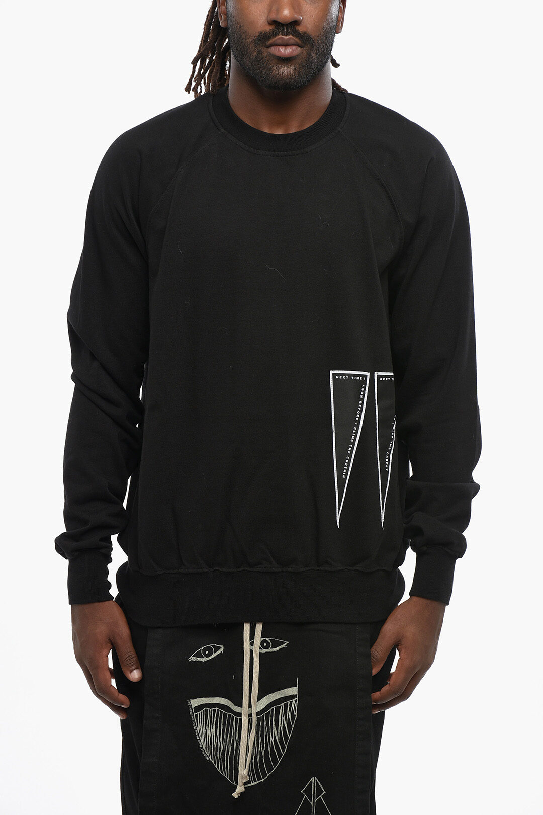 トップス RICK OWENS DRKSHDW Long Sleeve T-shirt Rick Owens DRKSHDW graphic-print long-sleeved T-shirt