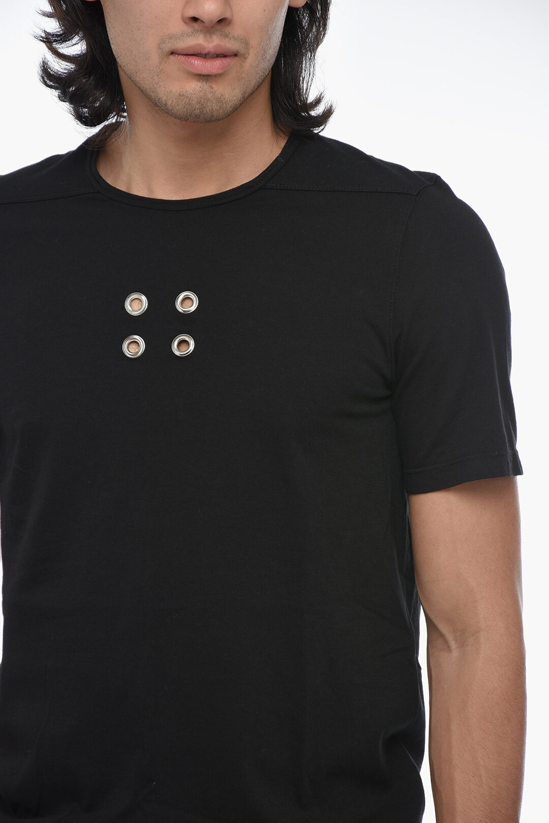 Rick Owens DRKSHDW Short Sleeved T-shirt With Stud Details