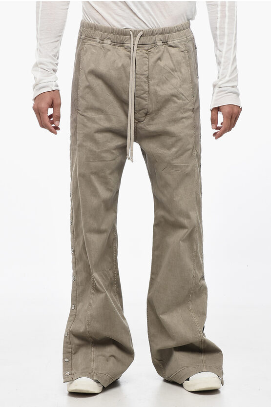 Shop Rick Owens Drkshdw Side Buttons Pusher Pants With Side Buttons