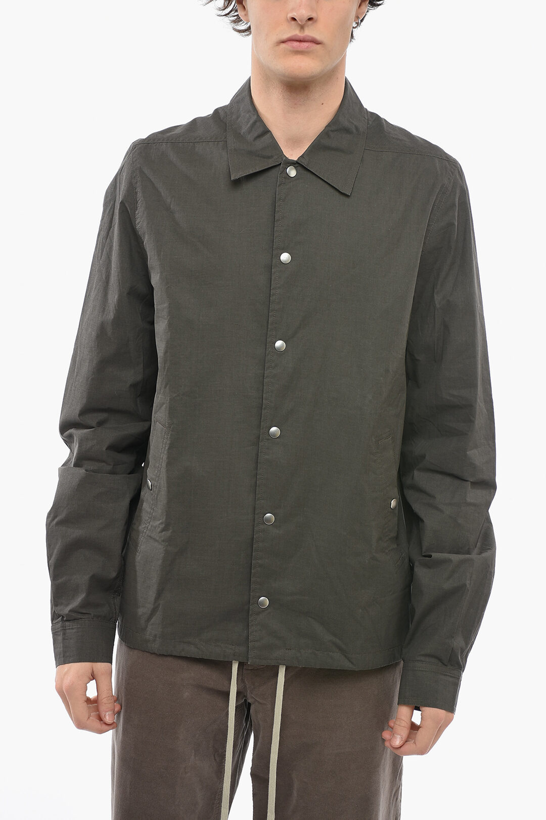 Rick Owens DRKSHDW Solid Color Lightweight Jacket with Front 