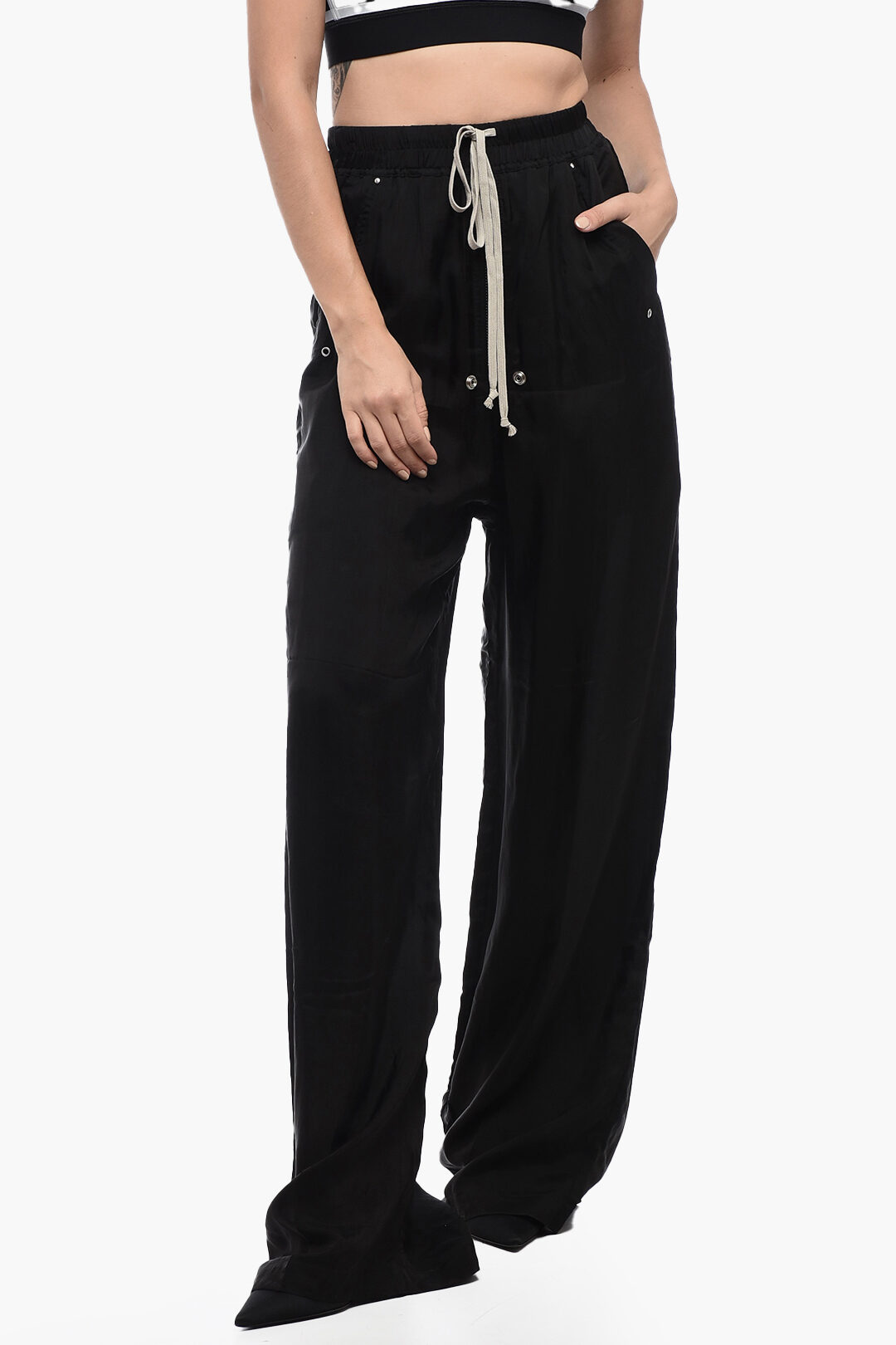 Rick Owens DRKSHDW Straight Fit Pants With Drawstrings women
