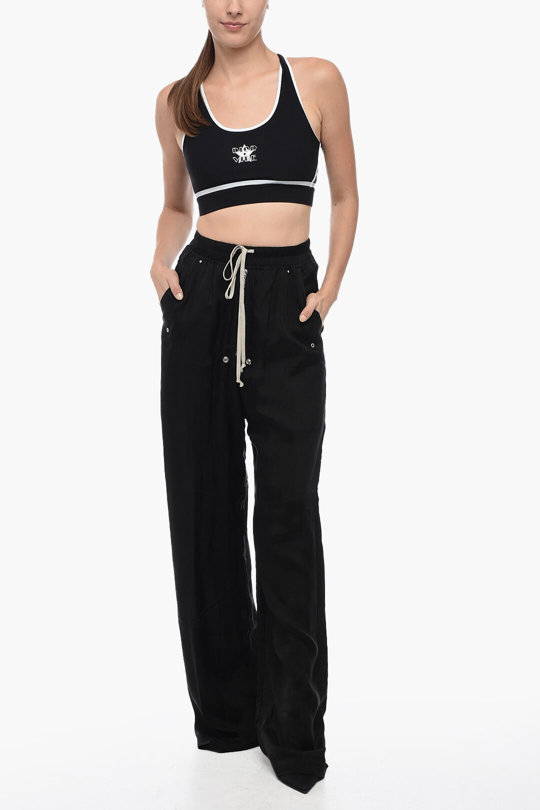 パンツ RICK OWENS Women Straight Pants RP02D3305WA 09 BLACK RICK OWENS - TOPS - Rick Owens