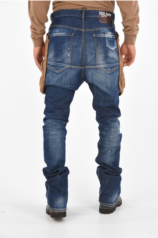 Dsquared2 Drop Crotch Unstructured Cargo Jeans 22 Cm men - Glamood