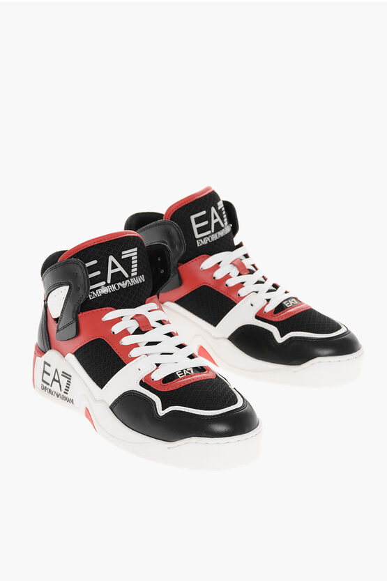 Shop Armani Collezioni Ea7 High-top Sneakers With Contrasting Details