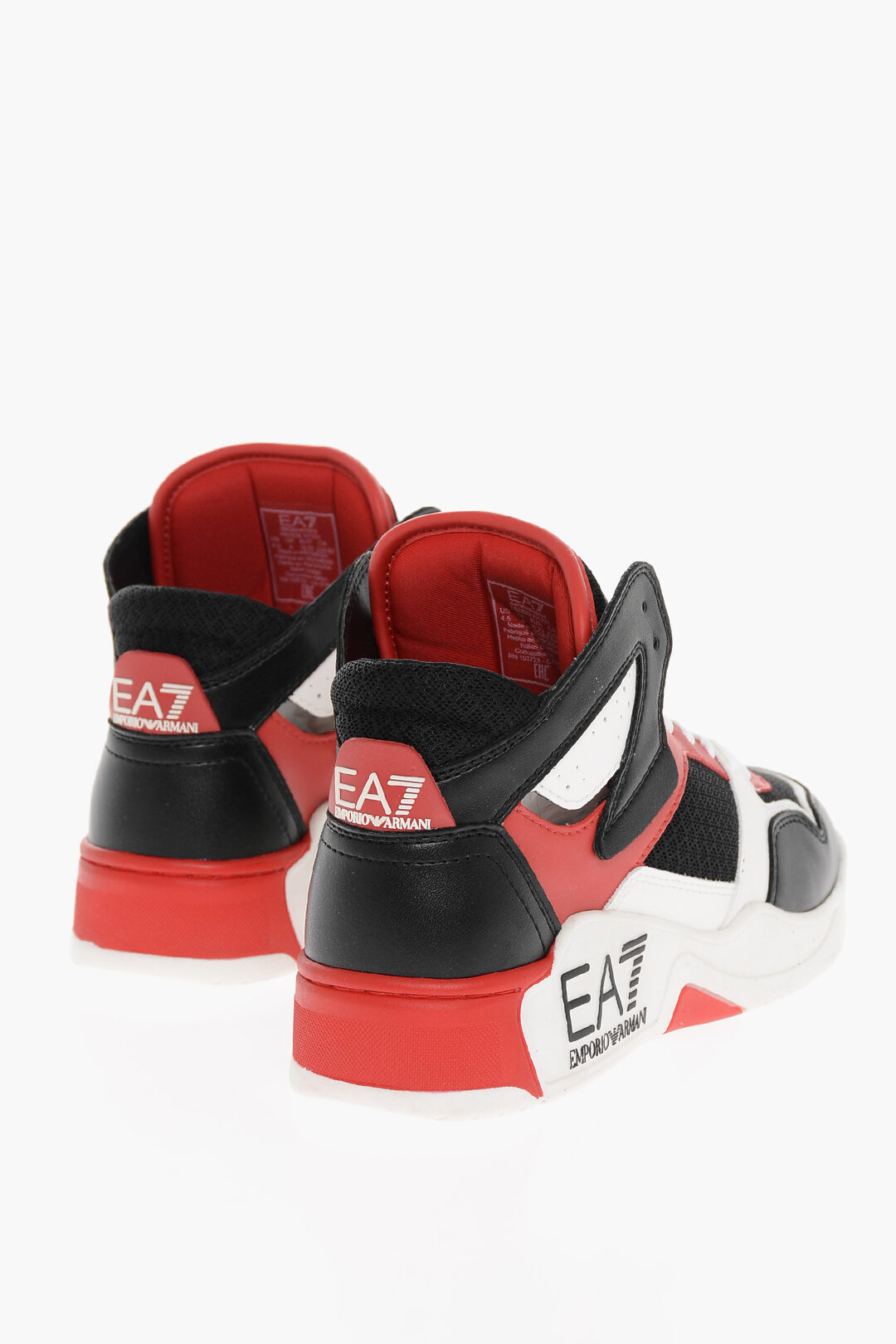 EA7 High Top Sneakers With Contrasting Details