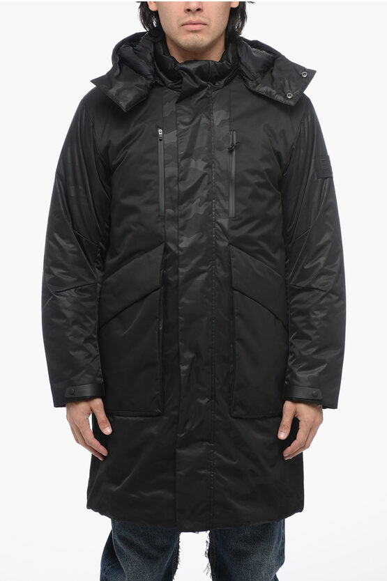 Armani Collezioni Ea7 Padded Coat With Camo Print