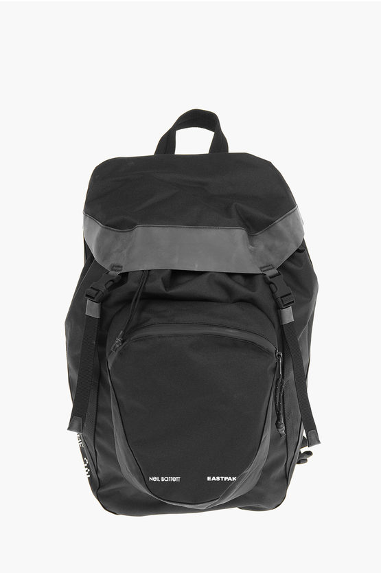 Neil Barrett Eastpack Tech Fabric Topload Backpack In Black