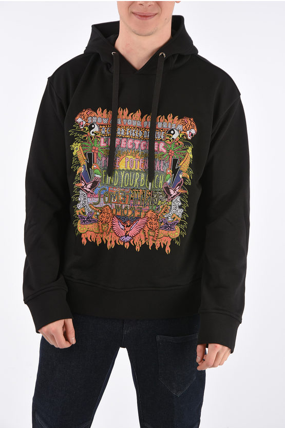 Neil Barrett Easy Fit ART COLLAGE Hoodie men Glamood Outlet