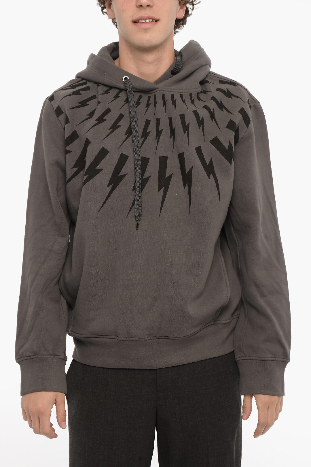 NEIL BARRETT｜SWEATSHIRTS (airisle Thunderbolt / Easy Sw Neil Barrett Men's Retro Fairisle Thunderbolt Sweatshirt