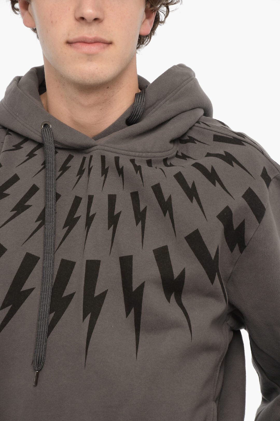 Easy Fit hoodie With ThunderBolt Print