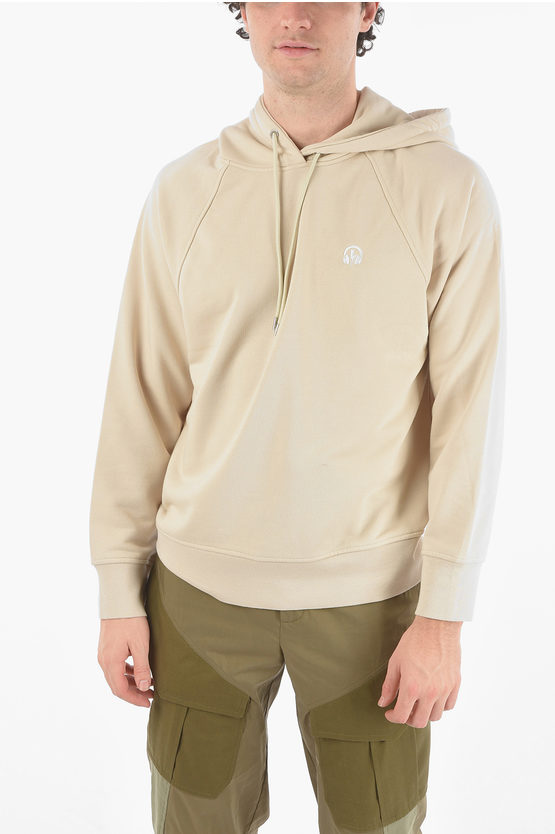 Neil Barrett Easy Fit Music Bolt Sweatshirt With Embroidered Logo In Neutral
