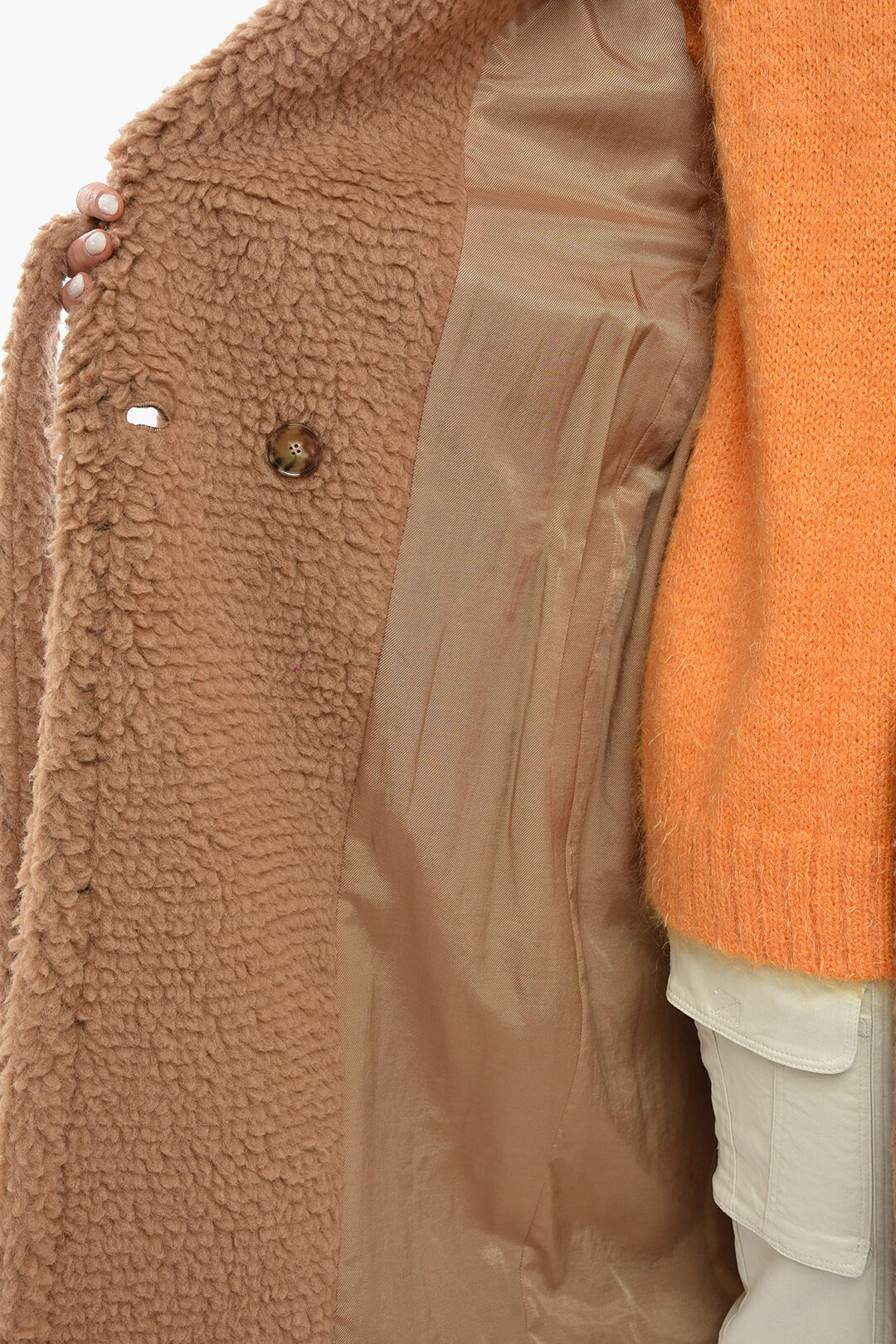 Stella McCartney Eco Fur Teddy Coat with Belt women