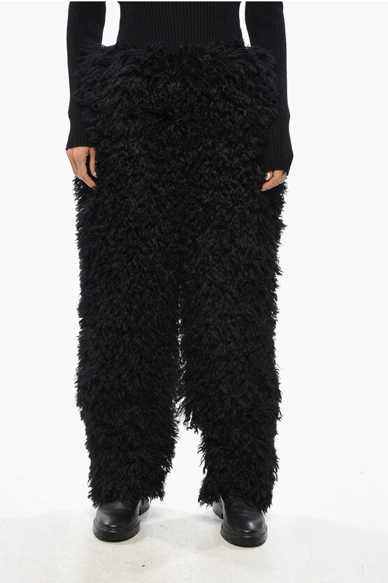 Eenk Eco-fur Zuffe Pants In Black