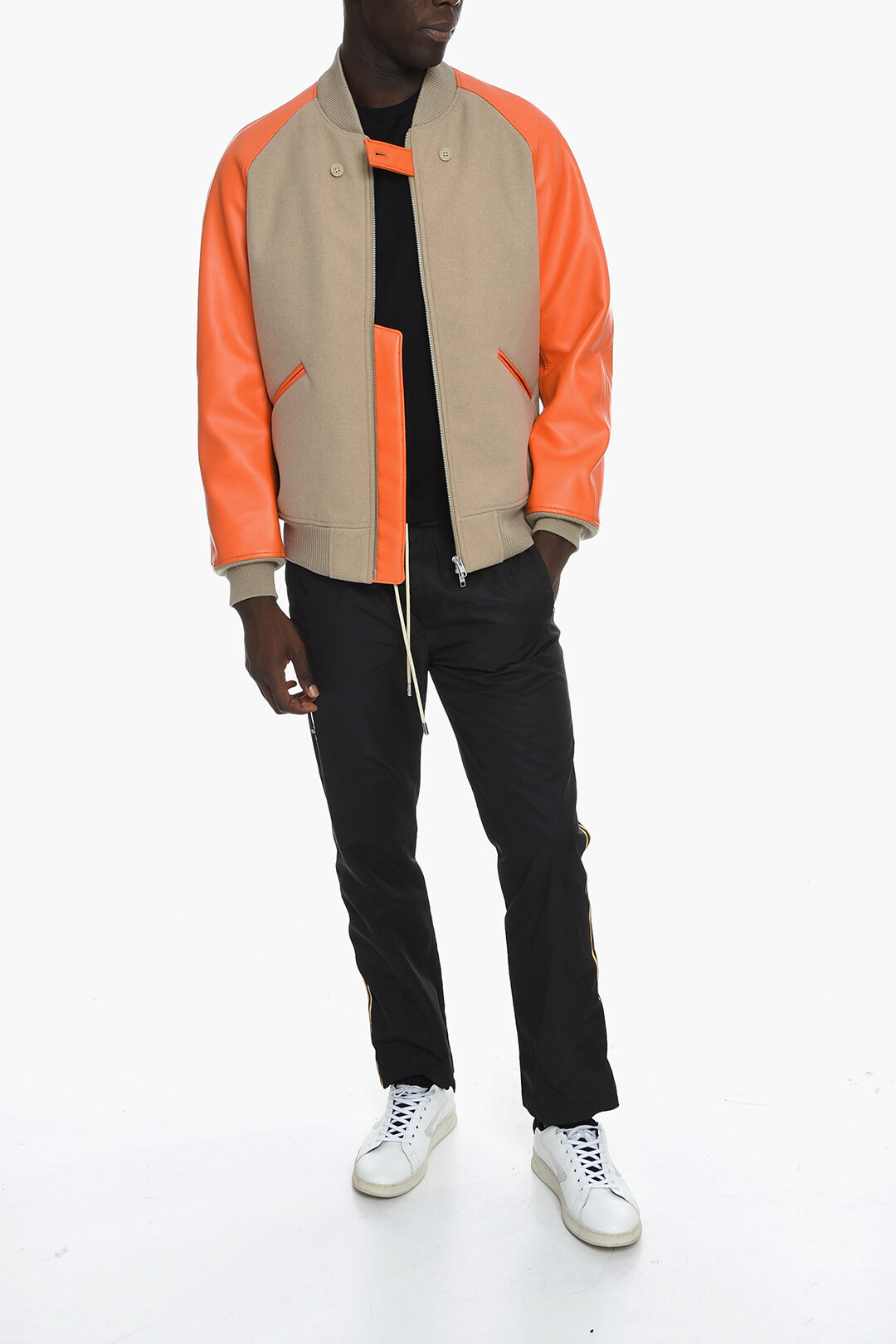 Y-3 by Yohji Yamamoto Eco-leather CLASSIC VARSITY Bomber Y-3 by Yohji Yamamoto Eco-leather CLASSIC VARSITY Bomber