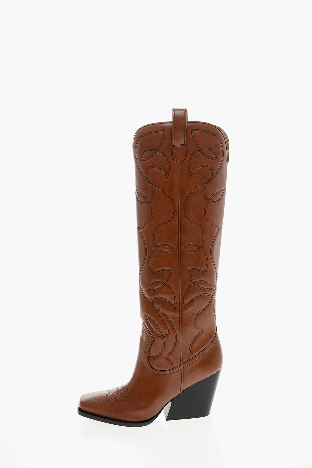 Leather roper clearance boots