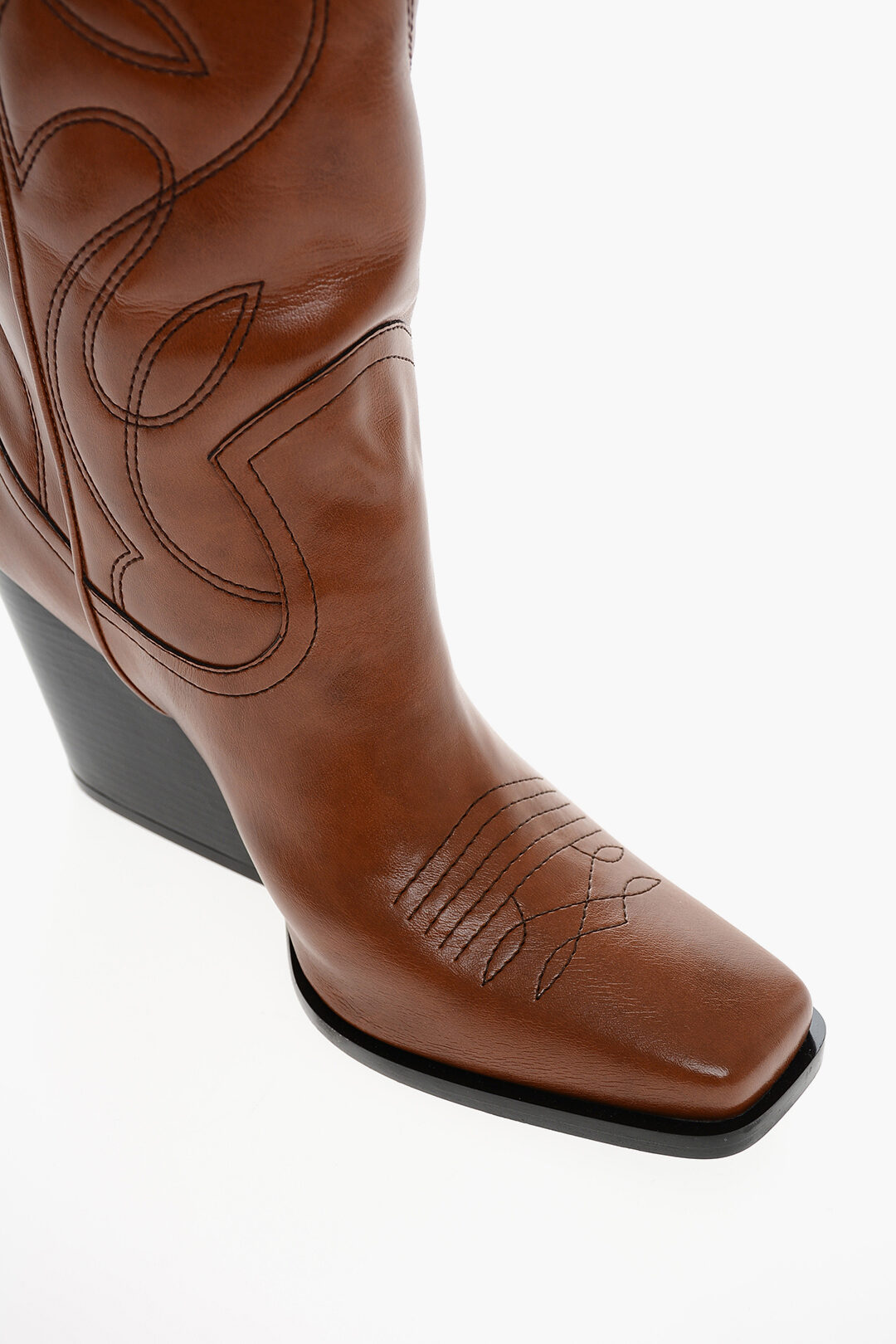 Leather on sale western boots