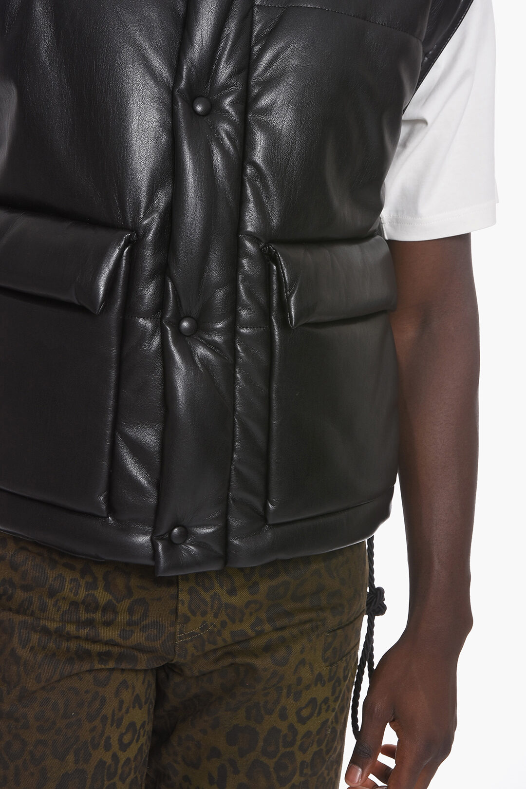 Nanushka Jovan Faux-Leather Puffer Gilet