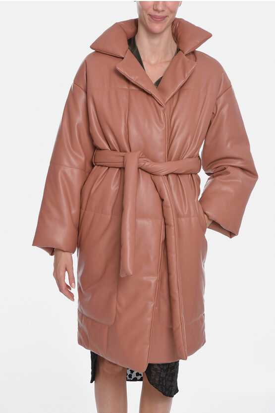 Shop Proenza Schouler Eco-leather Padded Coat With Belt