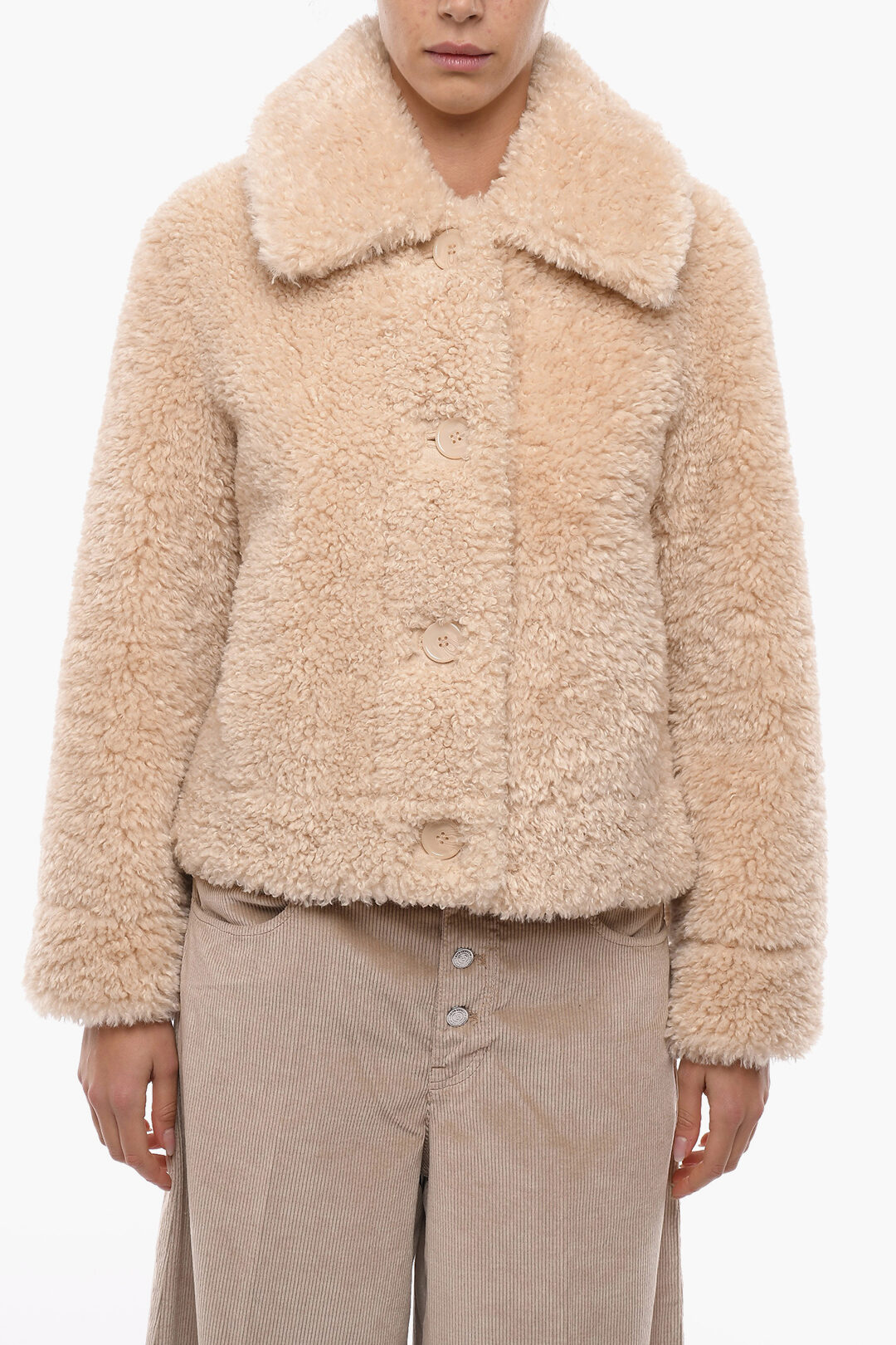 ★STAND STUDIO★ Melina shearling fur jacket sand 6173193601 Stand Studio Melina Faux Shearling Jacket In Sand | ModeSens