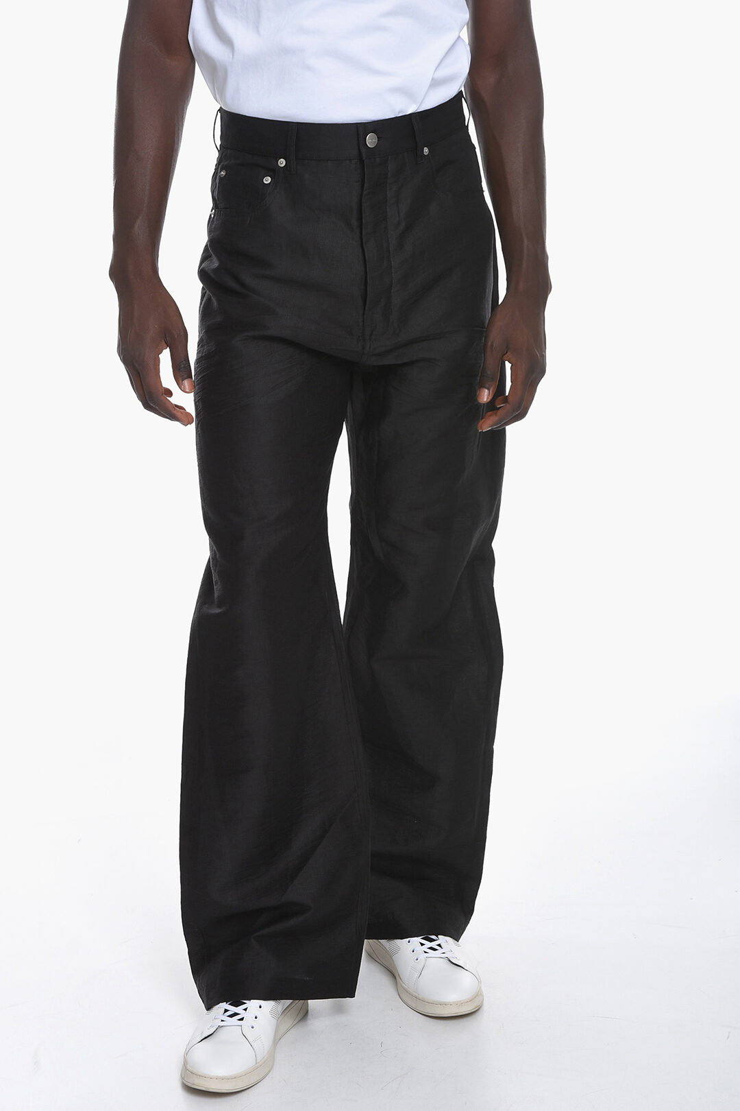 Rick Owens EDFU Linen-blend GETH Flared Pants men - Glamood Outlet