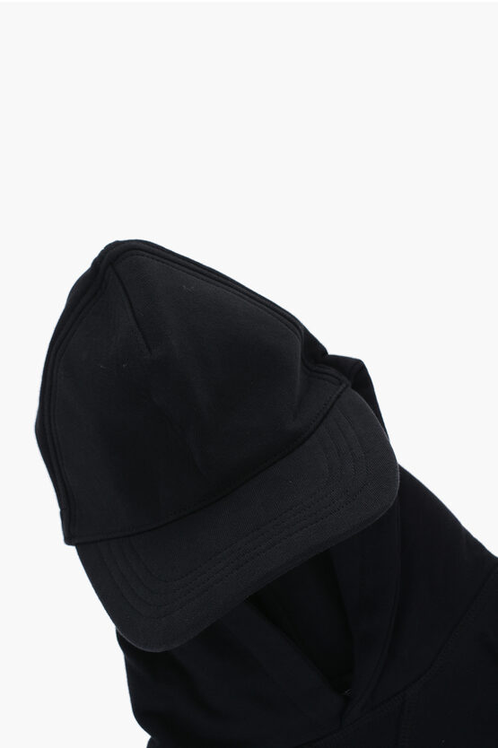 Einfarbiger Hoodie mit Schirm