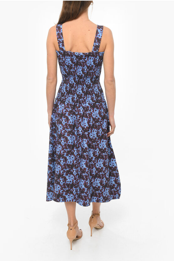 Proenza Schouler Elastic Bustier SUNFLOWER Flared Midi Dress women