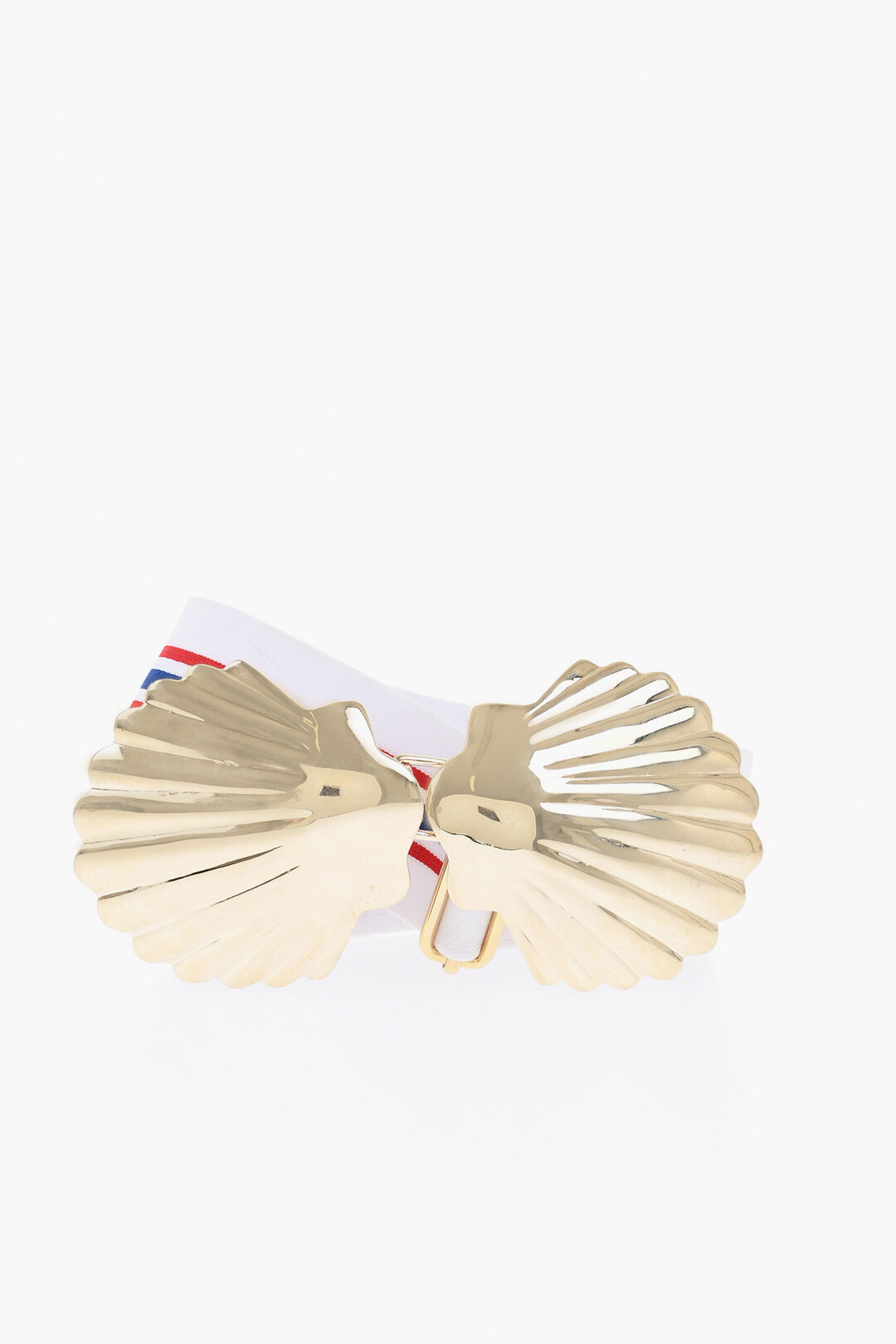 Dsquared2 Elastic Fabric Belt with Shell-Shaped Buckle 40mm women ...