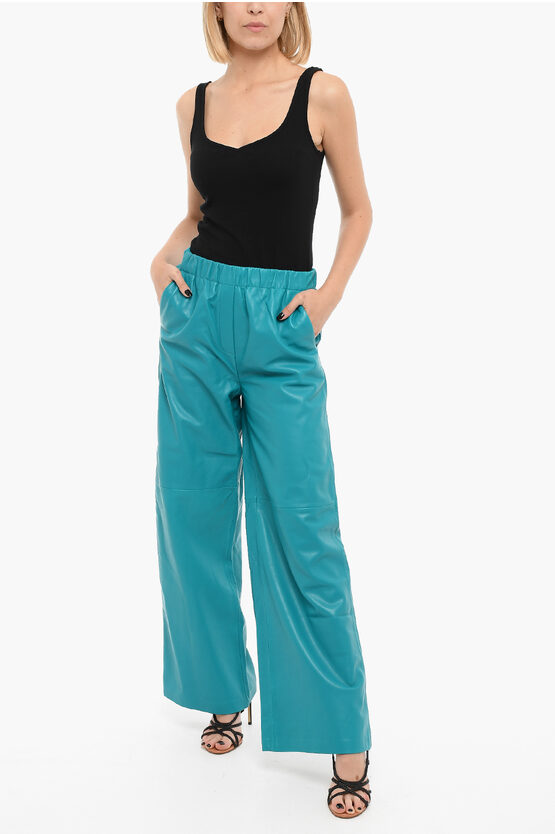 Samsoe Samsoe Elastic waist JEWEL Leather Pants women Glamood Outlet