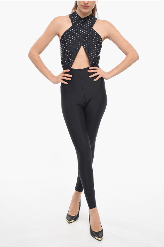 The Andamane Elasticated Jumpsuit With Cut Out Detail In Black