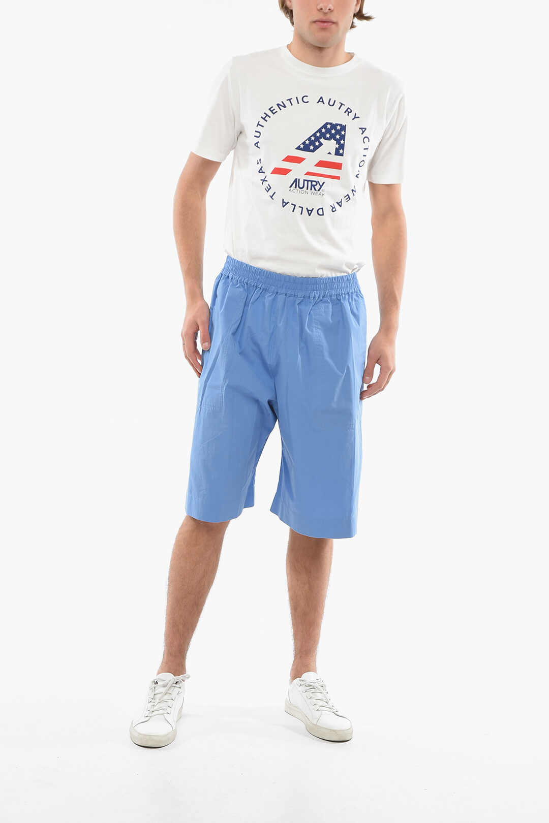 Studio Nicholson Elasticated Waist Cotton Shorts men Glamood Outlet