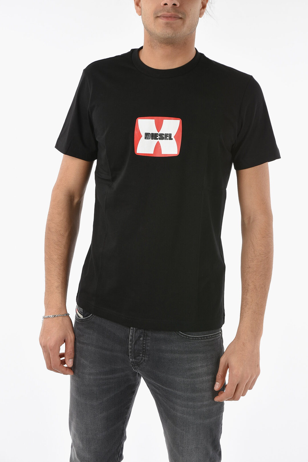 Diesel Embossed Frontal Logo T-DIEGOR-K47 Crew-neck T-shirt