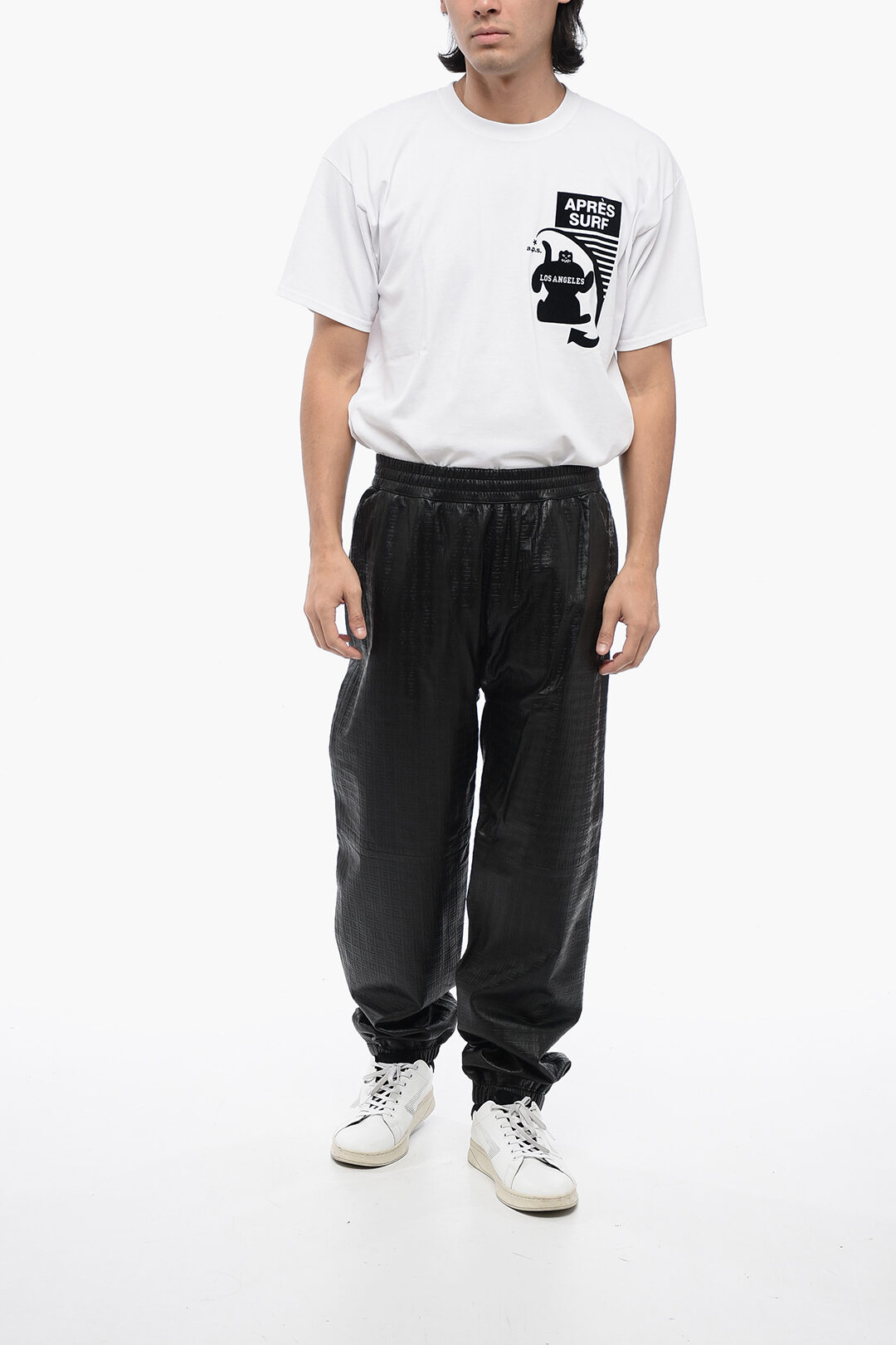Givenchy Embossed Leather Pants with Cuffs men - Glamood Outlet