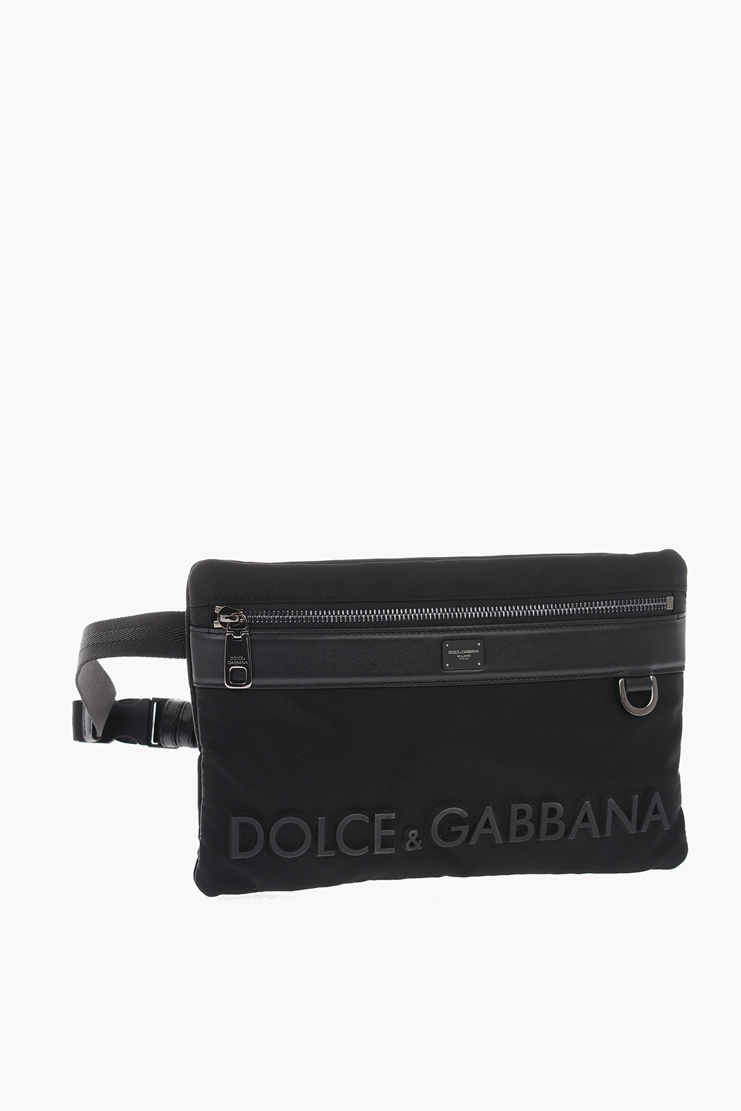 Dolce & Gabbana Embossed Logo Belt Bag with Leather Inserts men ...