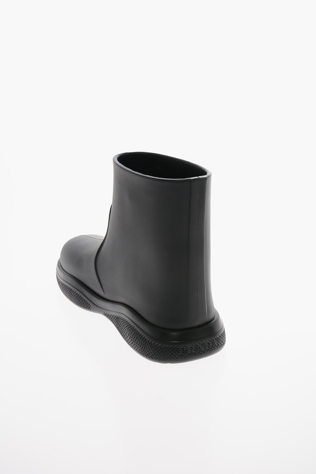 Mellow Rubber Ankle Boots in Black - Prada