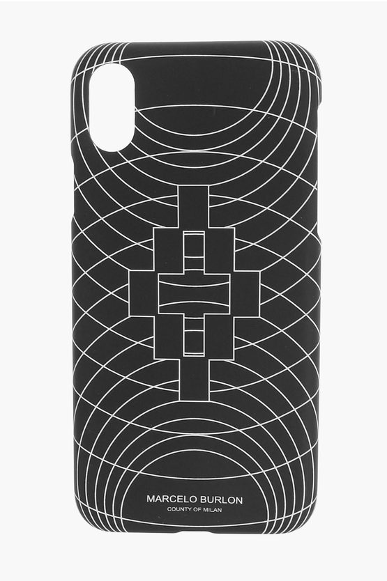 Marcelo Burlon County Of Milan Embossed Printed Rsd Transporte Excep Xs Iphone Case In Black