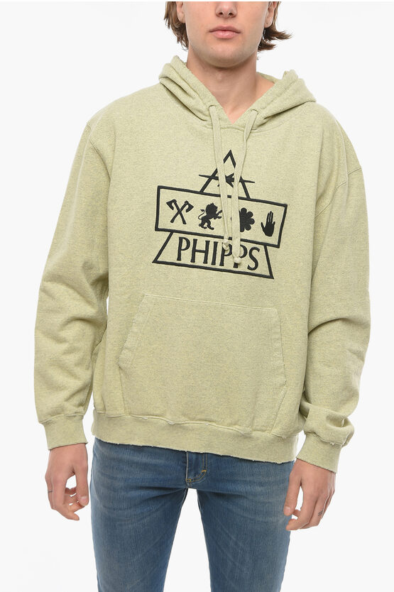 Phipps Embridered Piramid Hoodie In Green